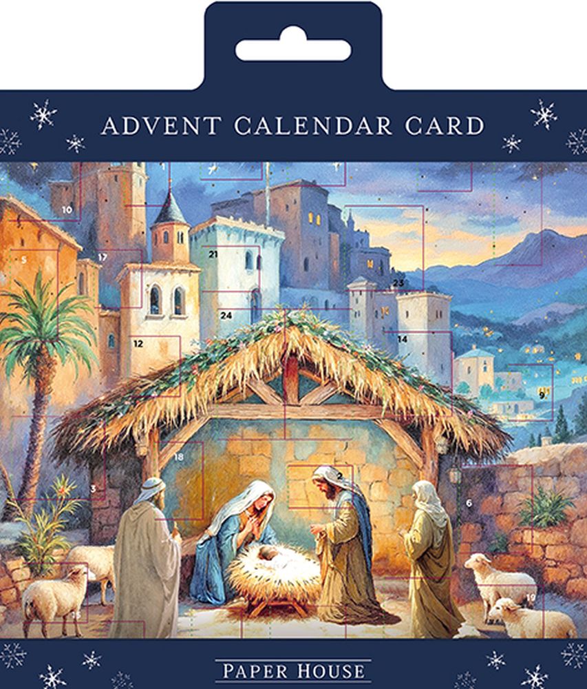 Advent Cal Poster-Christmas Nativity Scene