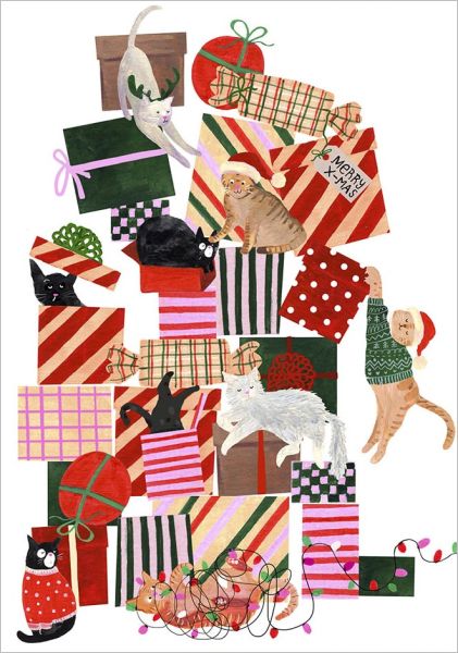 Card-Cat Presents Pile