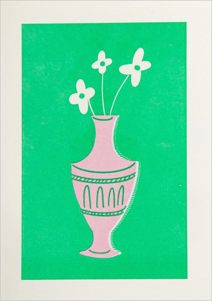 Mini Card-Flowers In A Vase