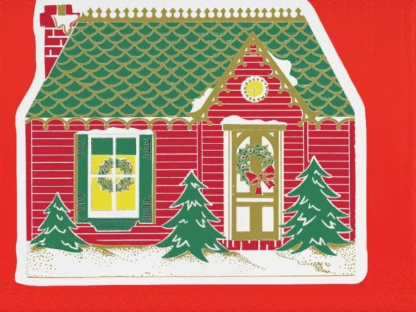 Cut Out Card-Christmas House