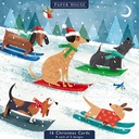 Boxed Card Park of 16 (2 designs)-Dogs Sledding