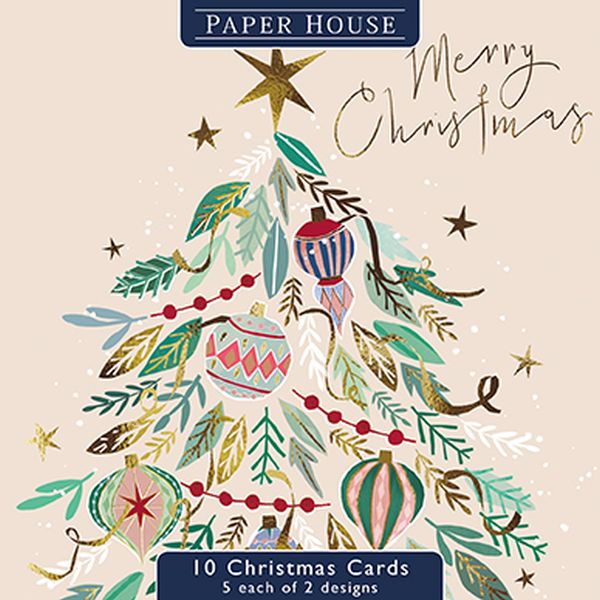 Cards Wallet of 10 (2 designs)-Tree Decorations