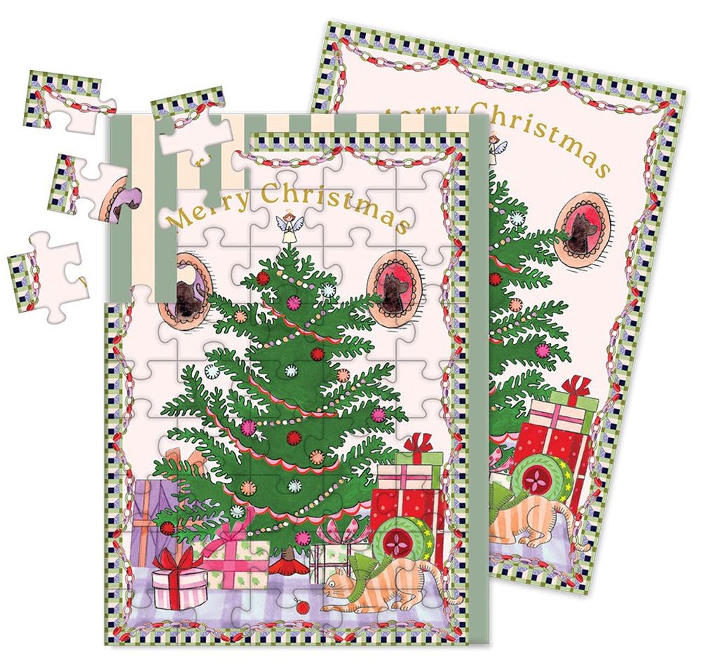 Jigsaw Card-45pc-Christmas Living Room