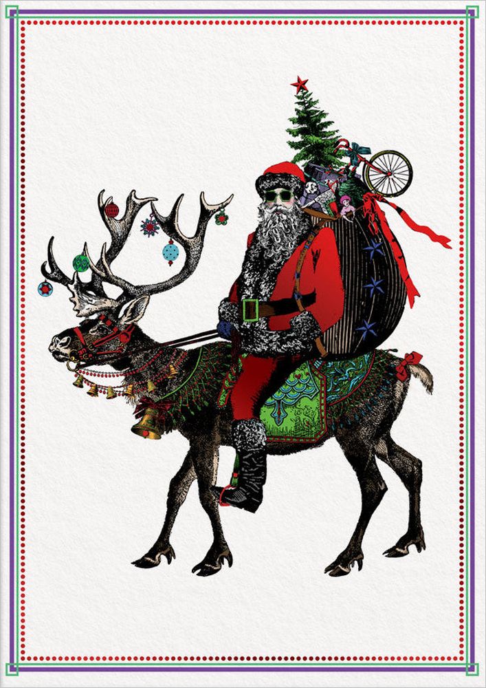 Foil Card-Santa Claus Rides