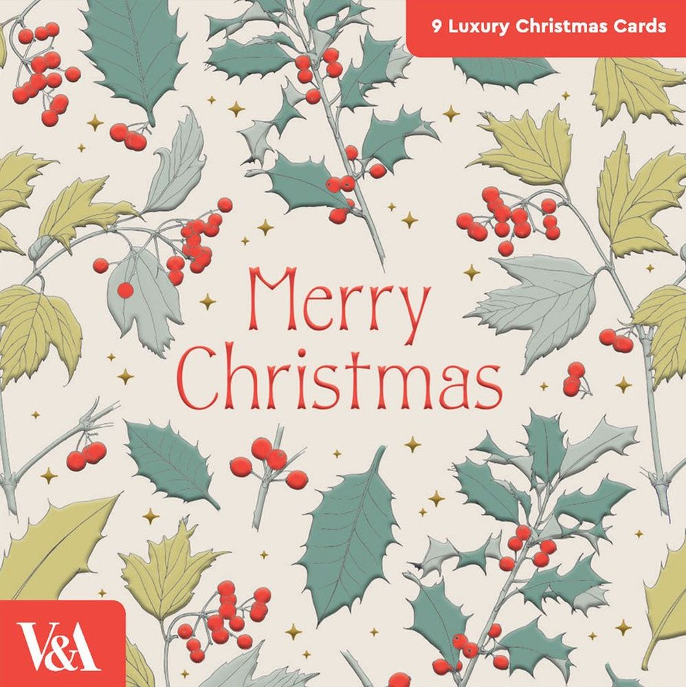 Boxed Card Pack of 9 (3 designs)-Festive Foliage