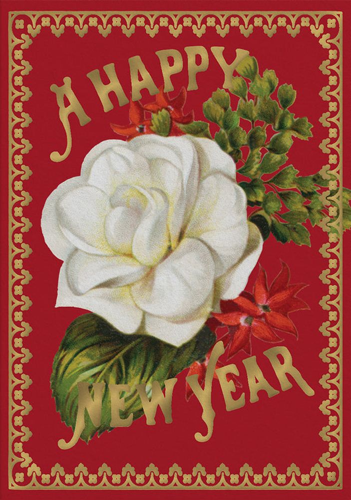 Foil Card-Happy New Year Flower