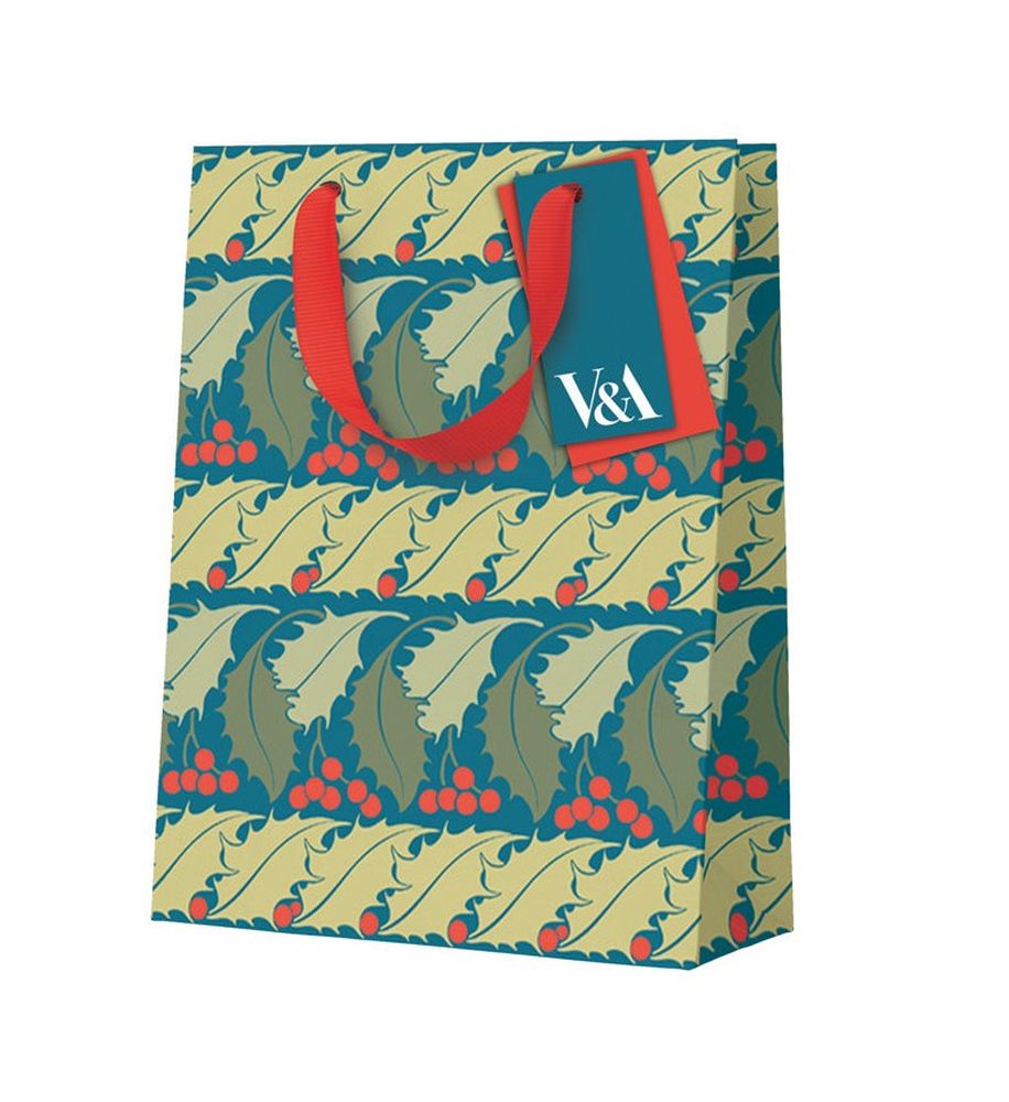 Gift Bag Medium-Holly Stripes