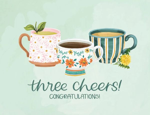 Card- Three Cheers Teacup