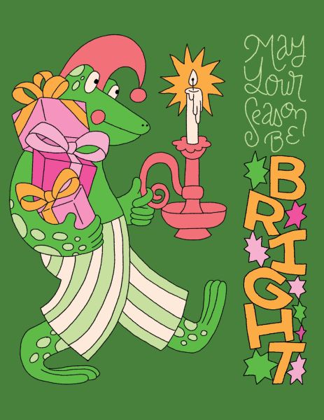 Card-Frog Christmas