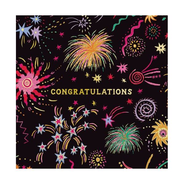 Mini Card-Congratulations Fireworks