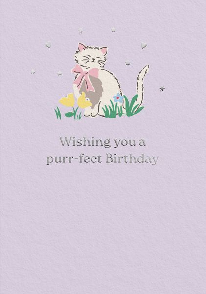 Cath Kidston Foil Card-Purr-fect Birthday