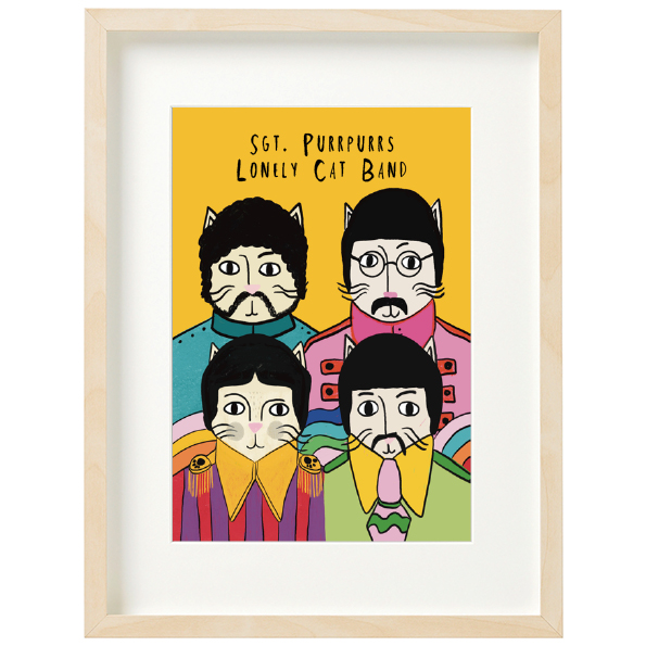 Art Print-Sgt. Purrpurrs Lonely Cat Band
