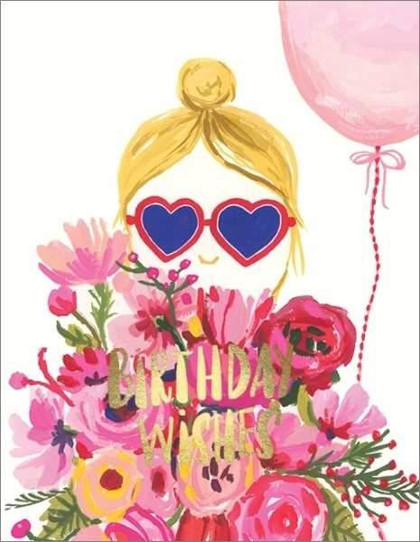 Foil Card-Heart Shaped Glasses