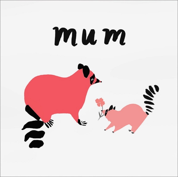 Card-Racoon Mum