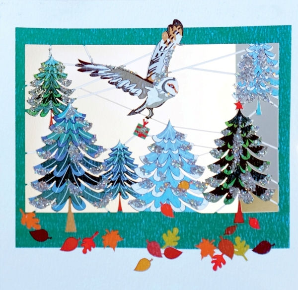 Card-Owl Over Treetops Square