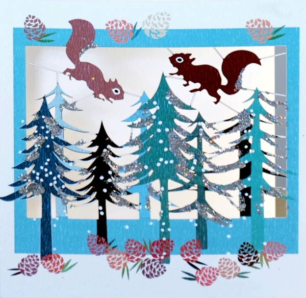 Card-Squirrels In A Forest Square