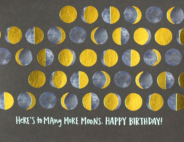 Foil Card-Many Moons Birthday