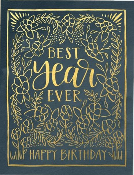 Foil Card-Best Year Ever Birthday