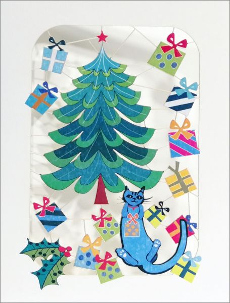 Card-Blue Cat & Tree