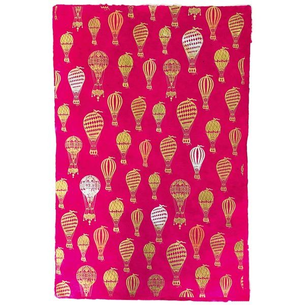 Wrap-Hot Air Balloon Metallic On Magenta