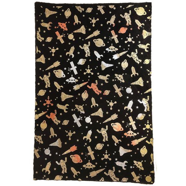 Wrap-Space Gold Silver Copper On Black