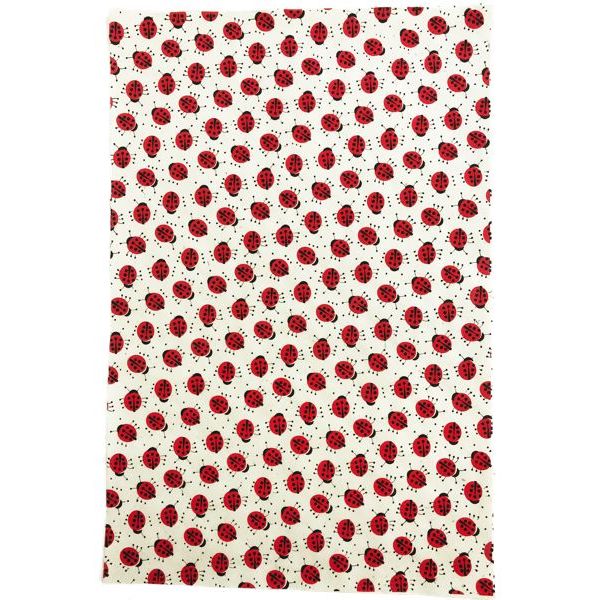 Wrap-Lady Bug Red Black On Natural