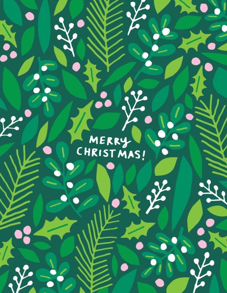 Card-Mistletoe & Holly