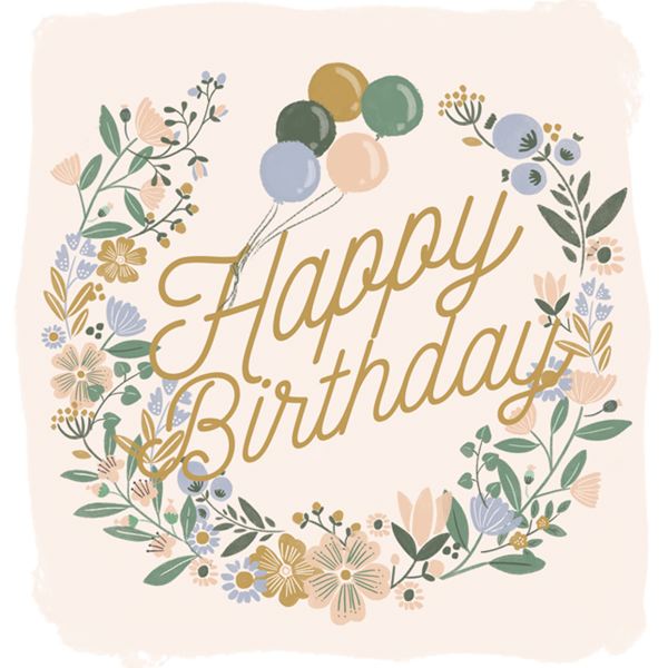 Foil Card-Birthday Wreath