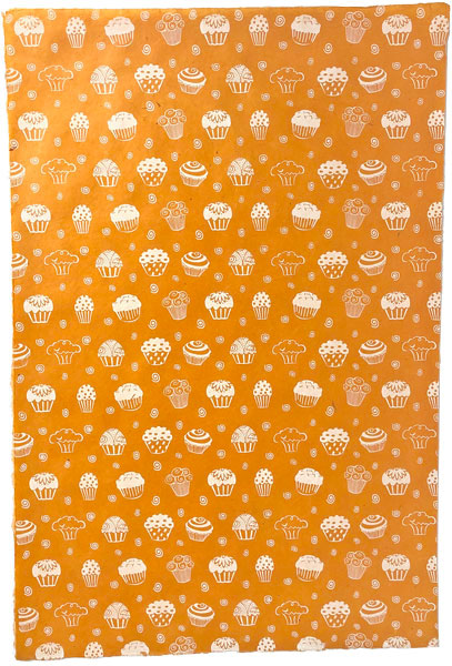 Wrap-Cupcake White On Orange