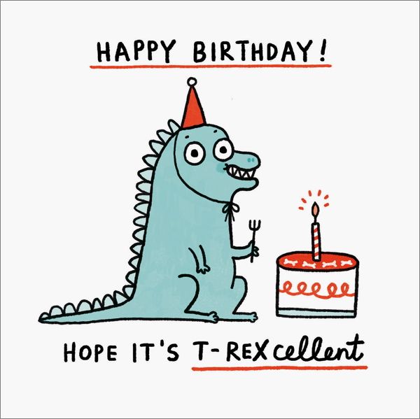 Card-T-Rexcellent Birthday