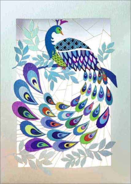 Laser Cut Card-Peacock