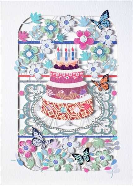 Laser Cut Card-Birthday Cake