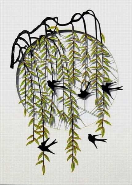 Laser Cut Card-Hanging Tree