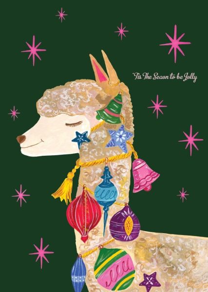 Card-Christmas Alpaca