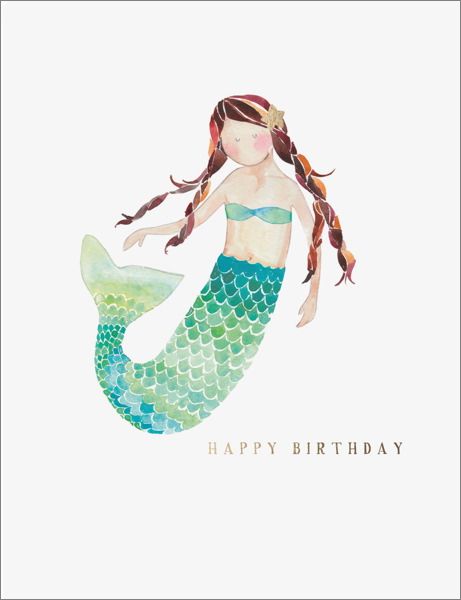 Foil Card-Mermaid Birthday