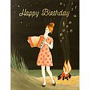 Foil Card-Accordian Player Birthday