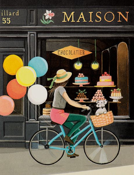 Card-Girl on Bike