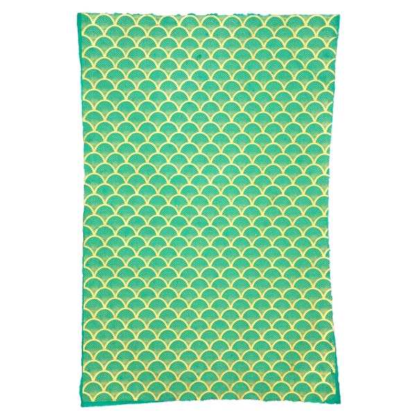 Wrap-Fan Gold On Sea Green
