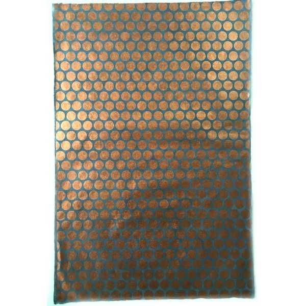 Wrap-Polka Dot Copper On Navy