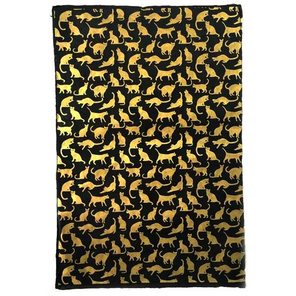 Wrap-Cats Gold On Black