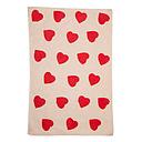 Wrap-Hearts Red On Natural