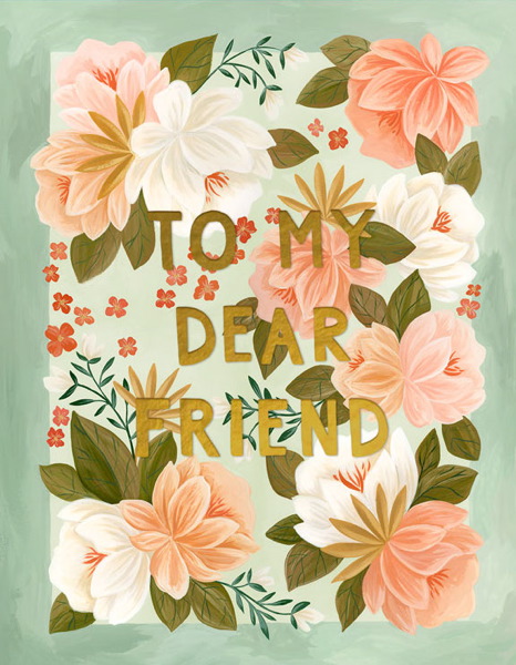 Foil Card-Floral Friendship