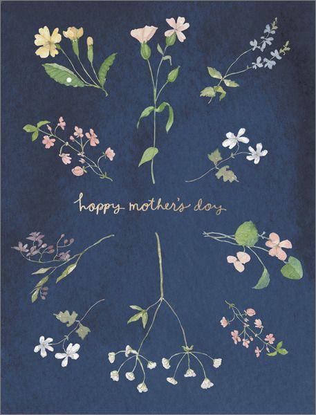 Foil Card-Mother's Day Wildflowers