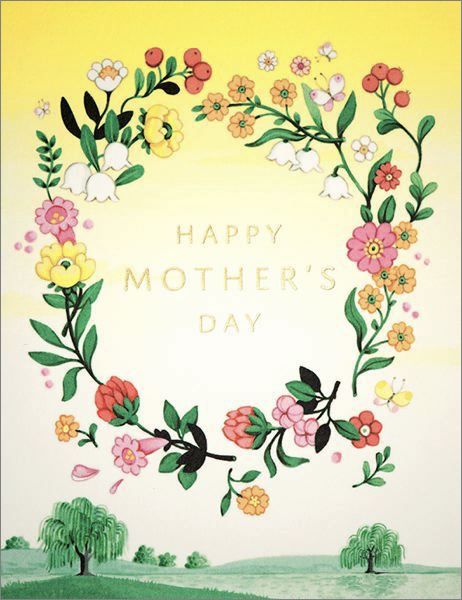 Foil Card-Yellow Floral Mother's Day