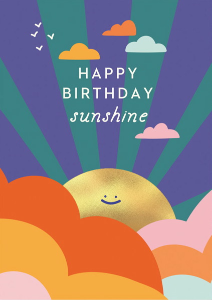 Foil Card-Happy Birthday Sunshine