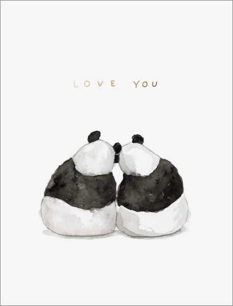Foil Card-Panda Pair