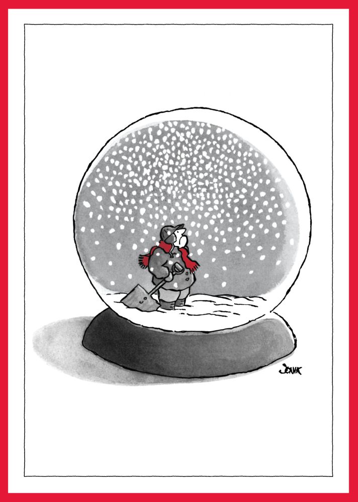 Card-Man In Snowglobe