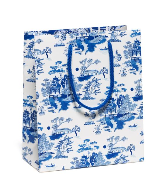 Gift Bag Medium-Blue Chinoiserie