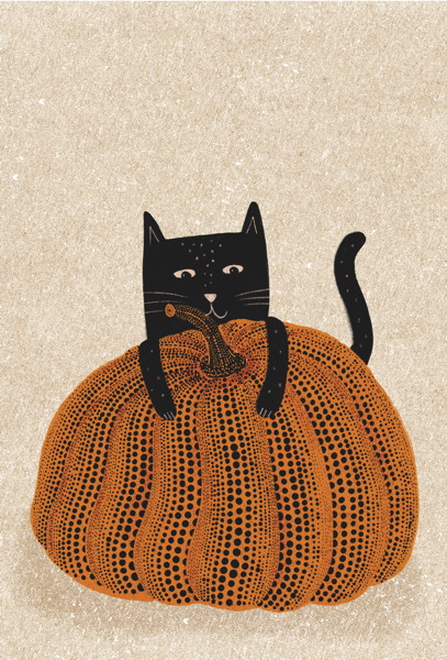 Card-Yayoi Catsama Pumpkin