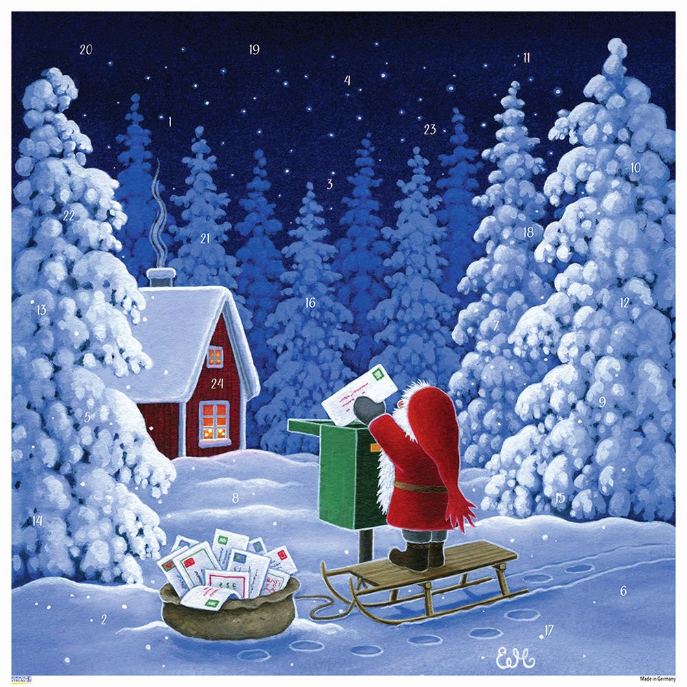 Advent Cal-Poster-Tomte Posting Letter